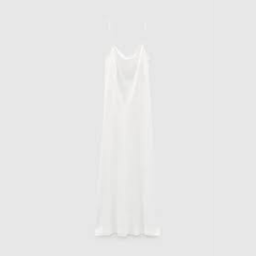 Zara white open back dress